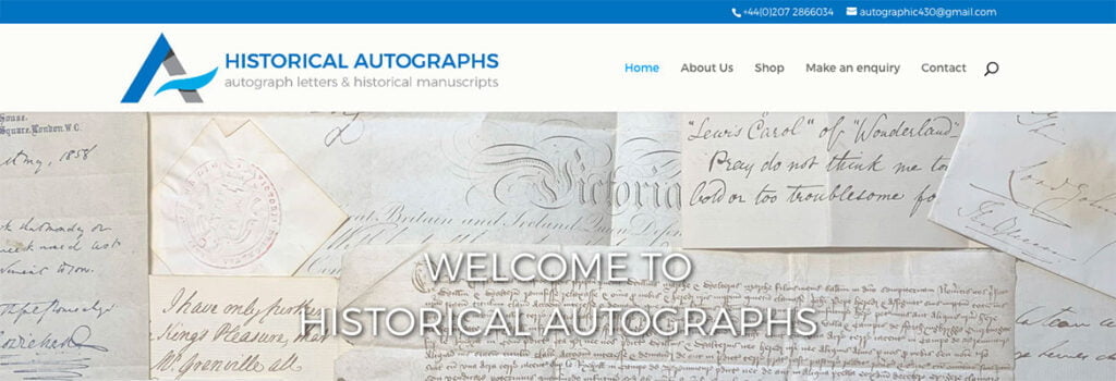 Historical Autographs screenshot